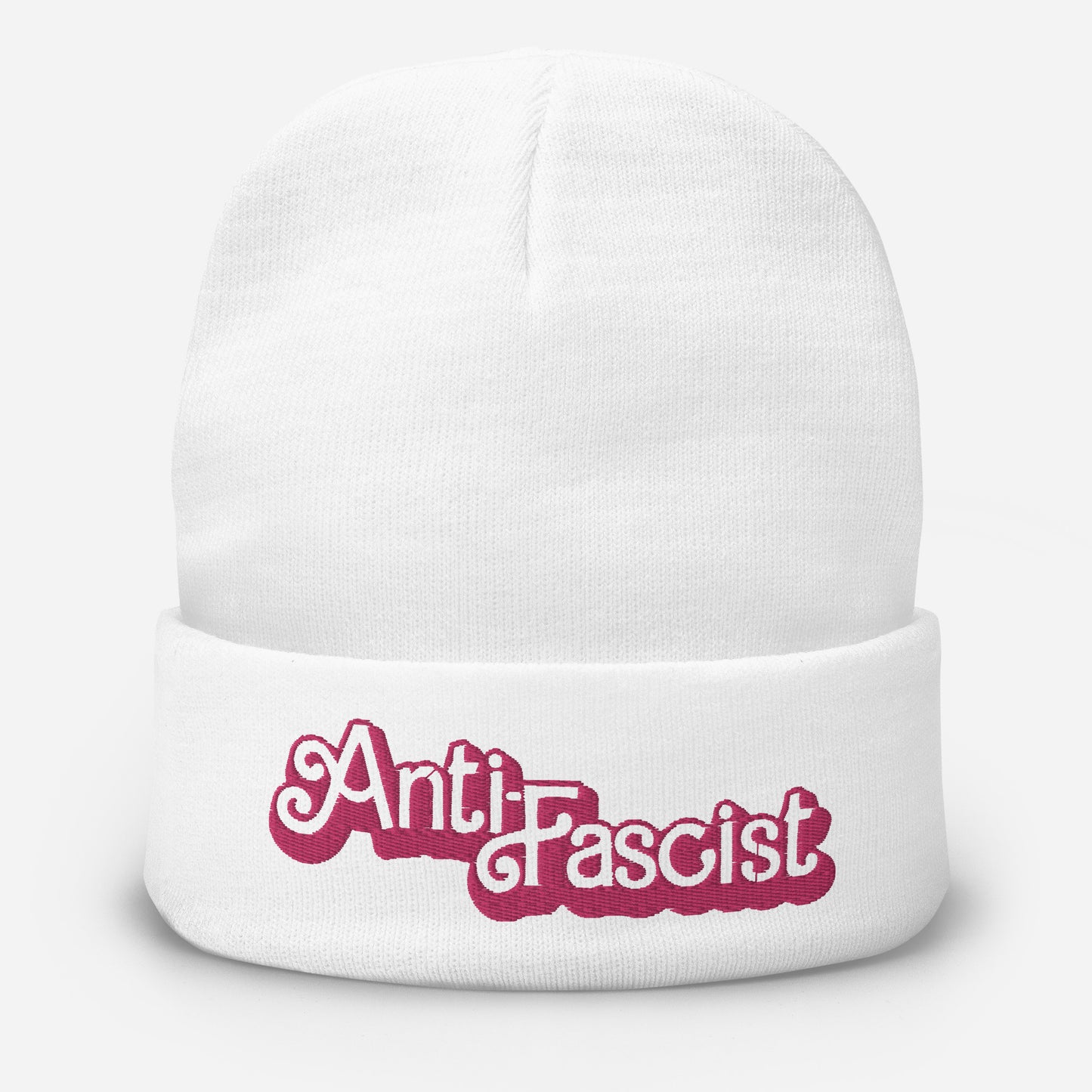 Anti-Fascist Barbie Anti-MAGA Embroidered Beanie