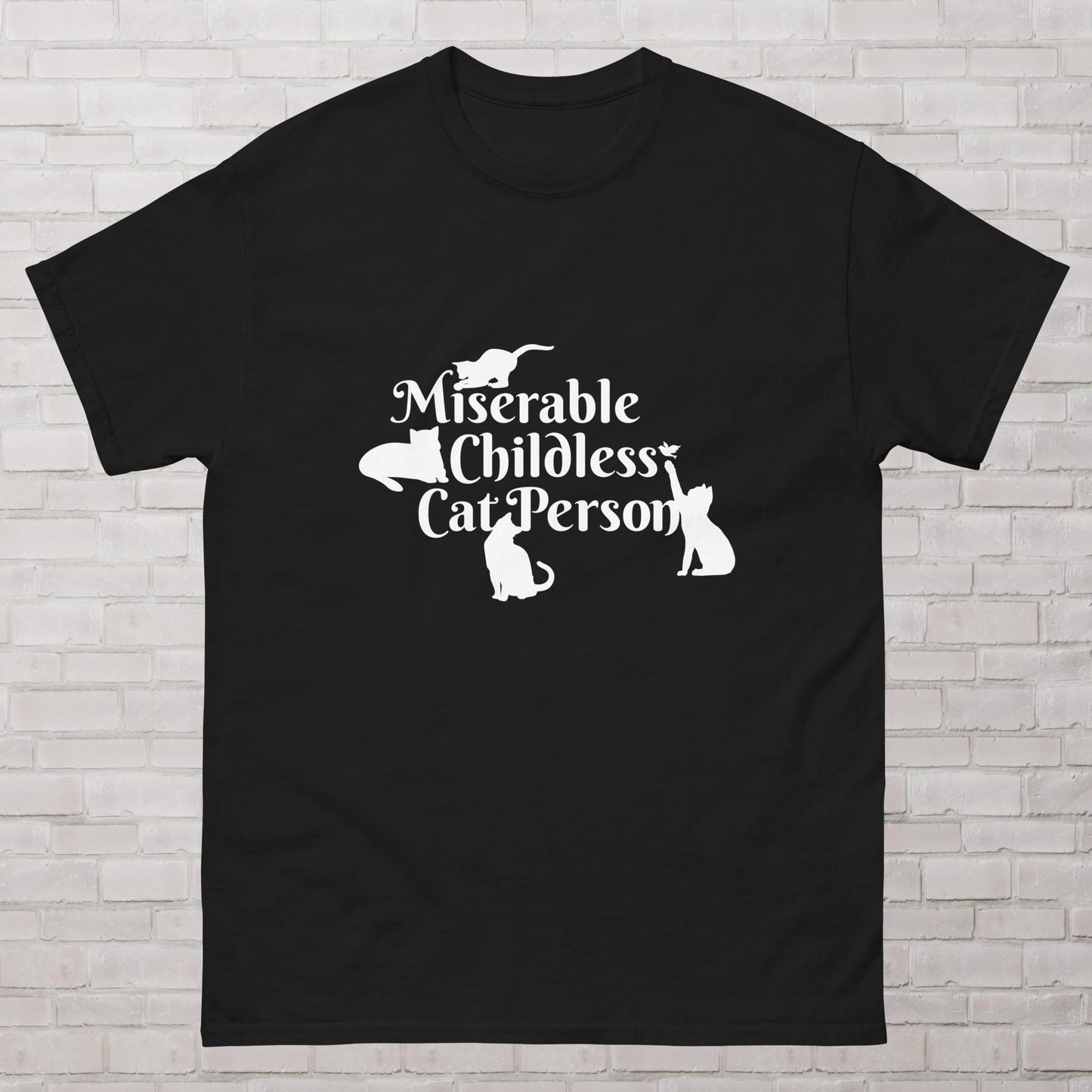 Miserable Childless Cat Person Democrat Liberal Childfree Vote Blue Genderless Relaxed T-Shirt Plus Sizes Available