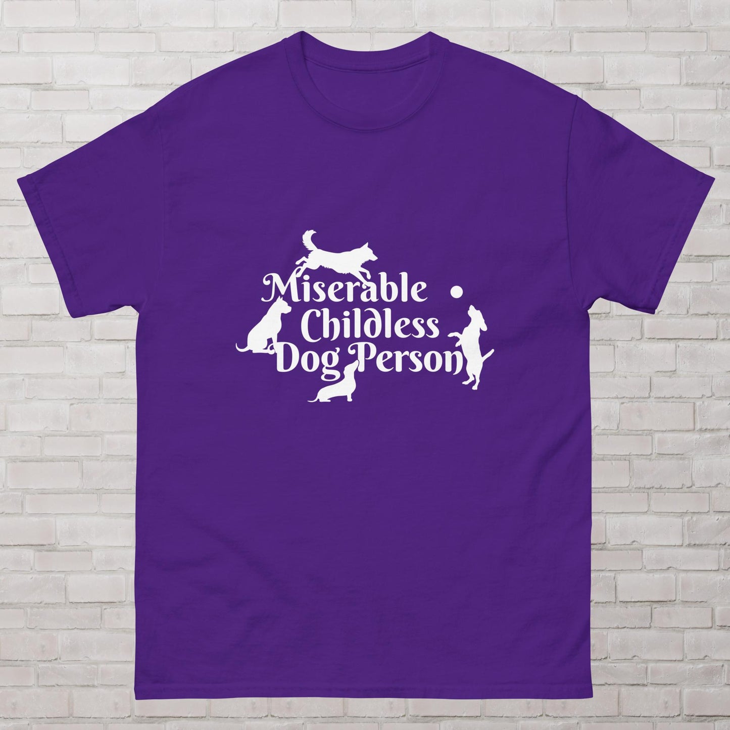 Miserable Childless Dog Person Childfree Kamala Harris 2024 Femme Fit T-shirt Plus Sizes Available