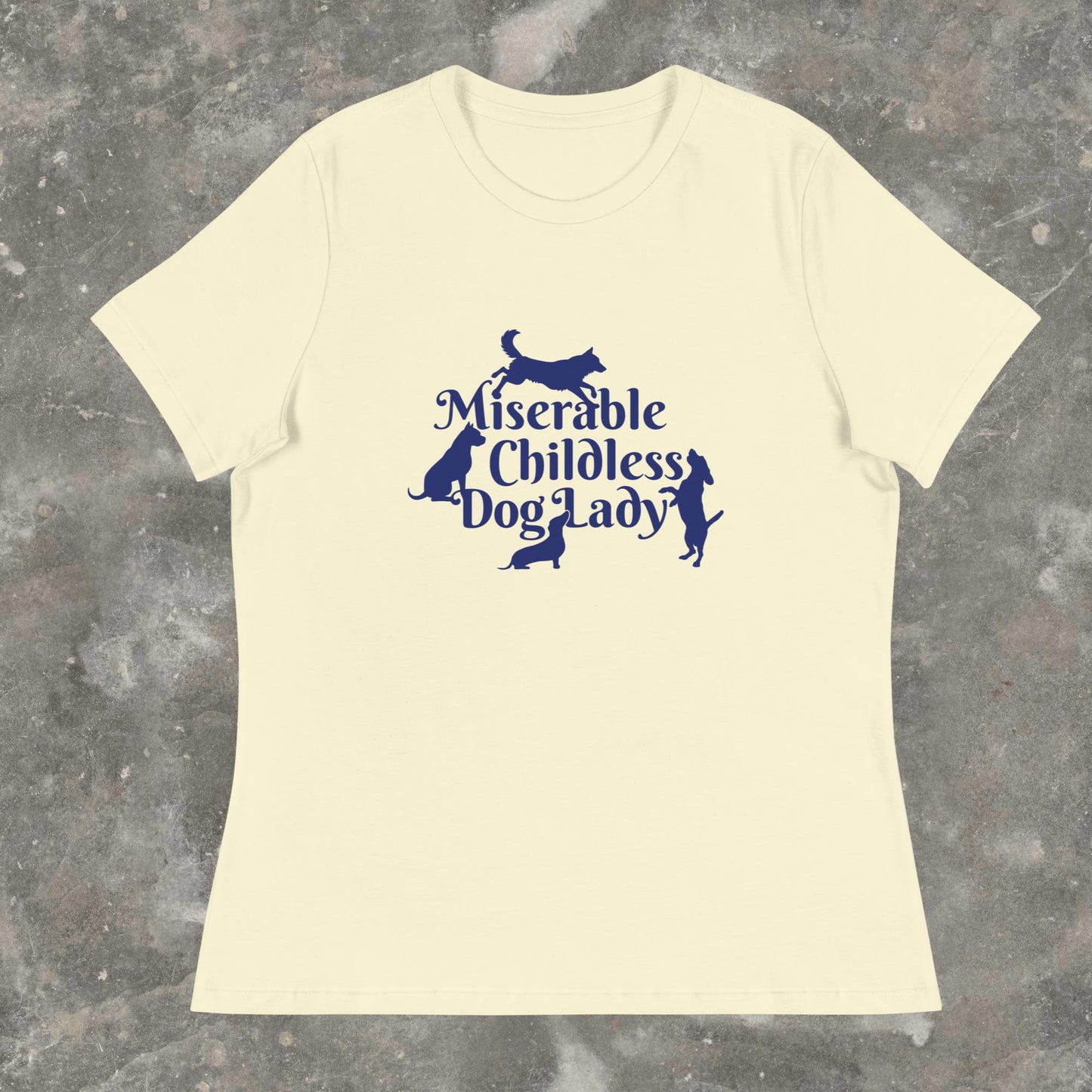 Miserable Childless Dog Lady Kamala Harris 2024 Childfree Femme Fit T-shirt
