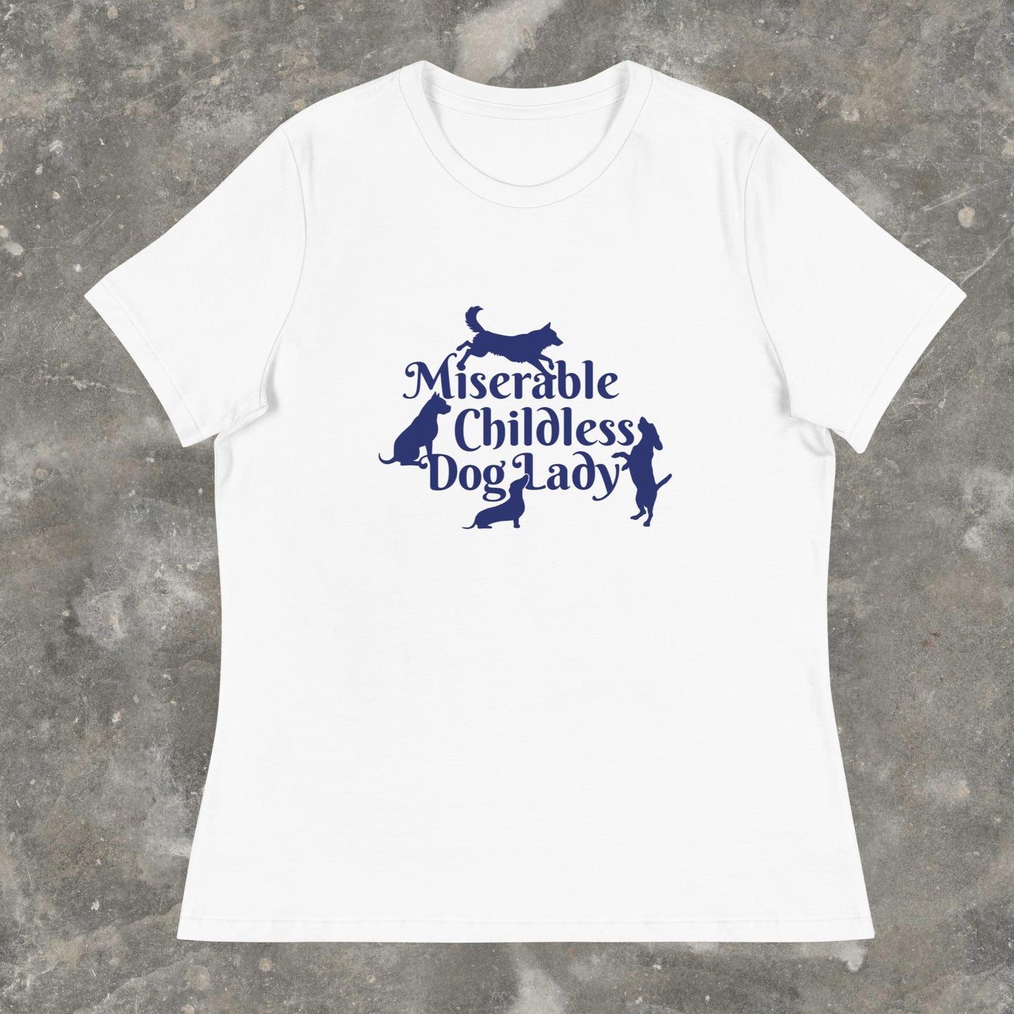 Miserable Childless Dog Lady Kamala Harris 2024 Childfree Femme Fit T-shirt