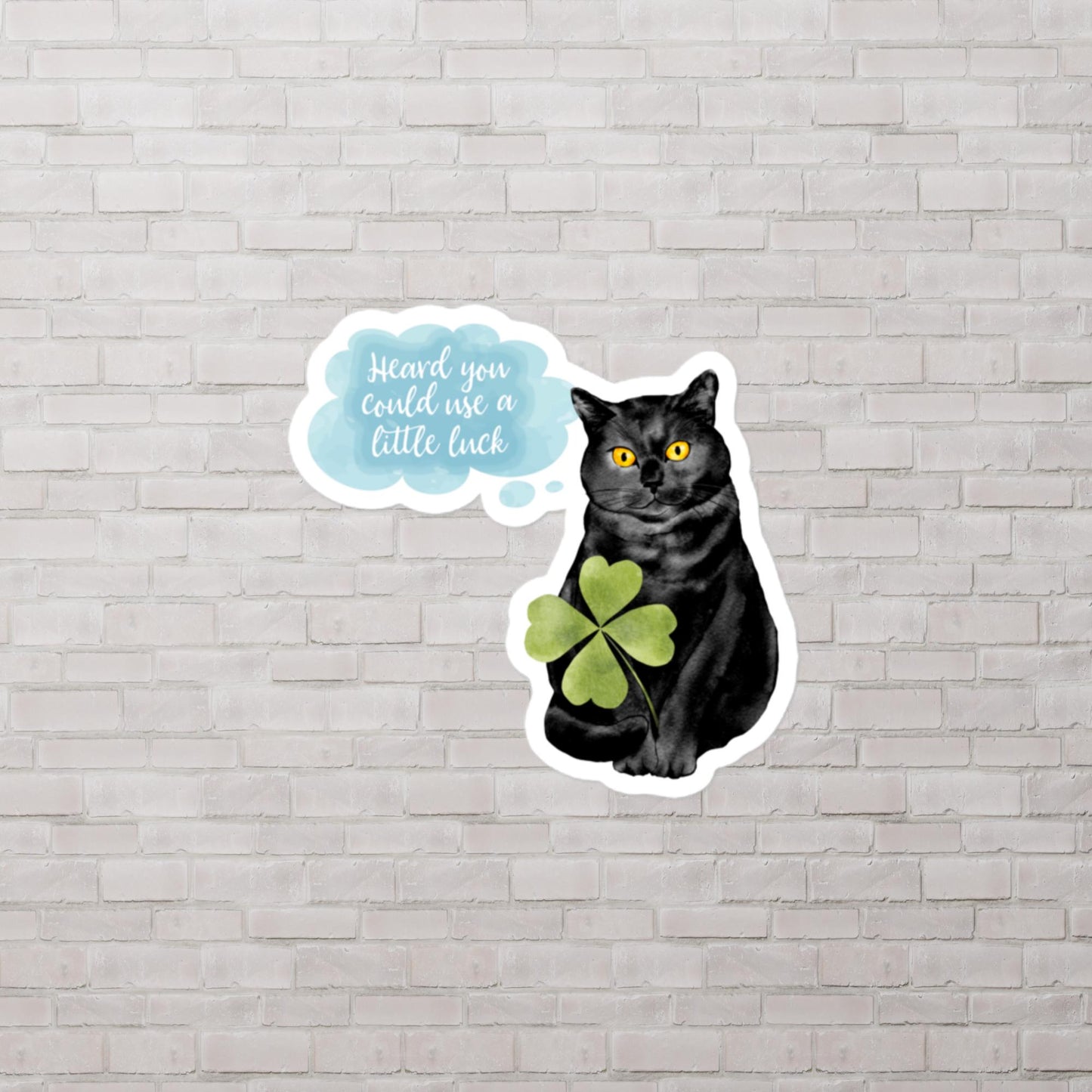 Lucky Black Cat Sticker