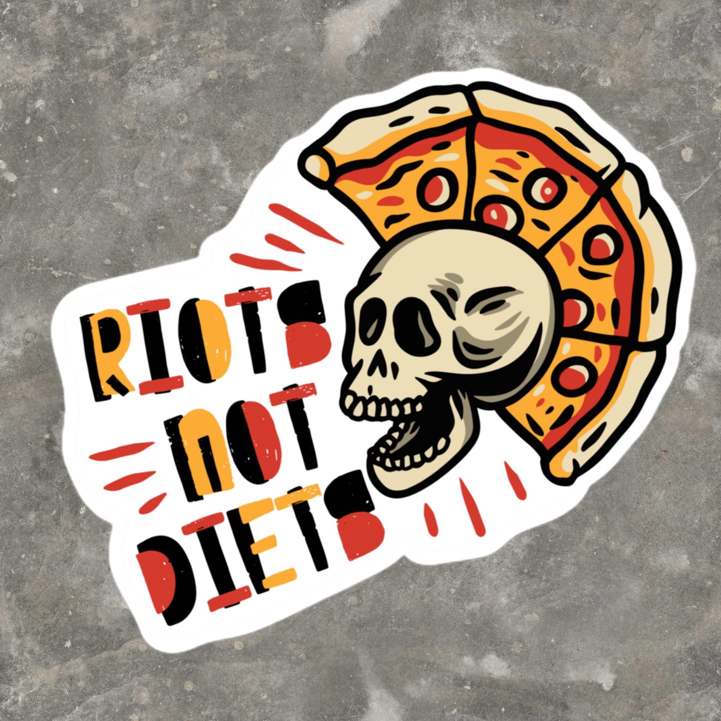 Riots Not Diets Fat Positive Punk stickers