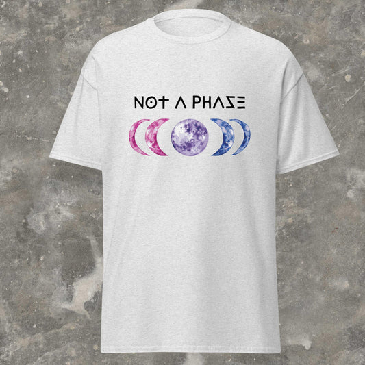 Not a Phase Witchy Bisexual Bi Pride Moon Phases Queer Witch Genderless T-Shirt Plus Size Available