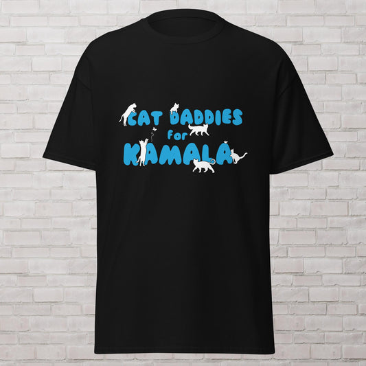 Cat Daddies for Kamala Harris Walz 2024 Vote Blue Genderless Unisex classic tee