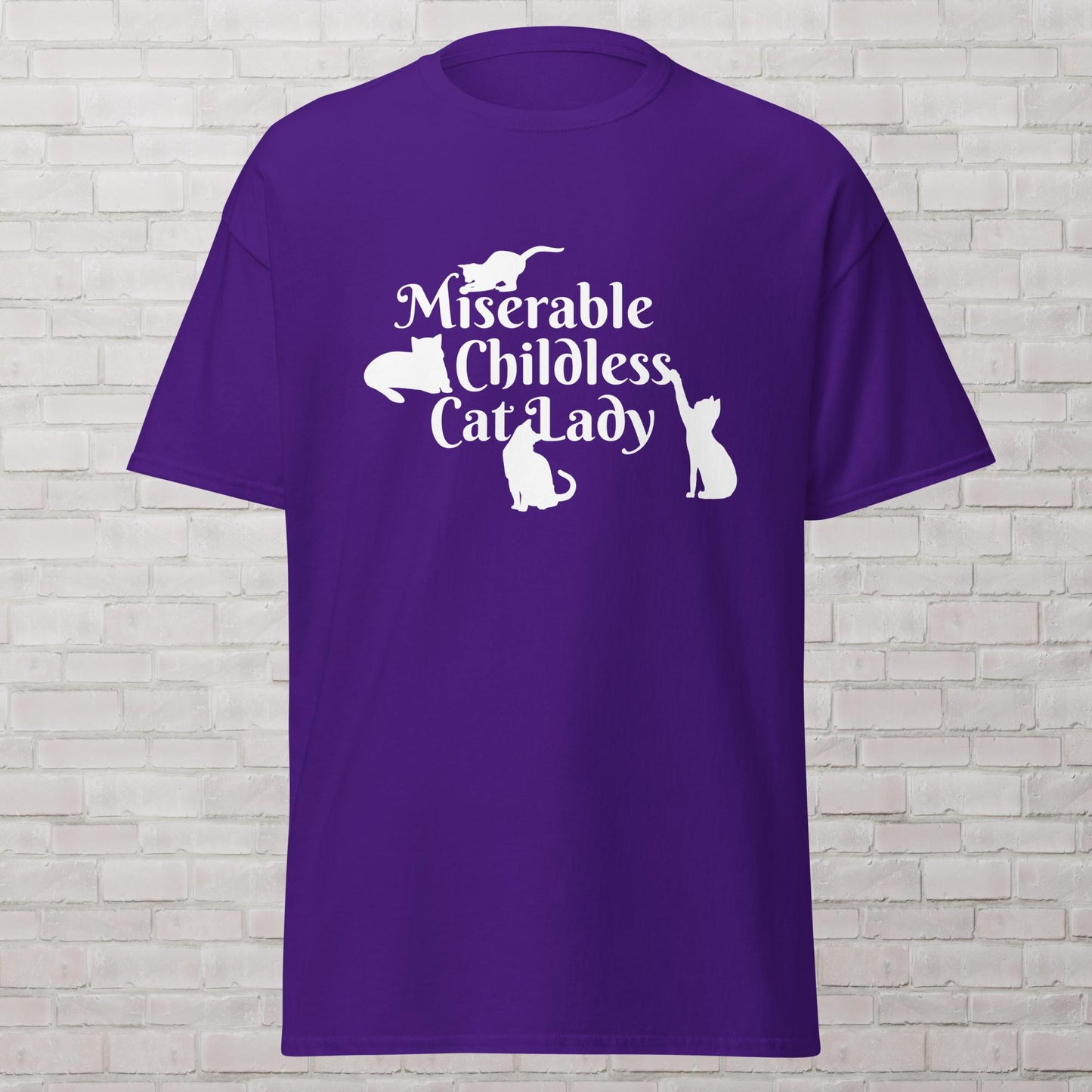 Miserable Childless Cat Lady Democrat Liberal Childfree Genderless Relaxed T-Shirt Plus Sizes Available