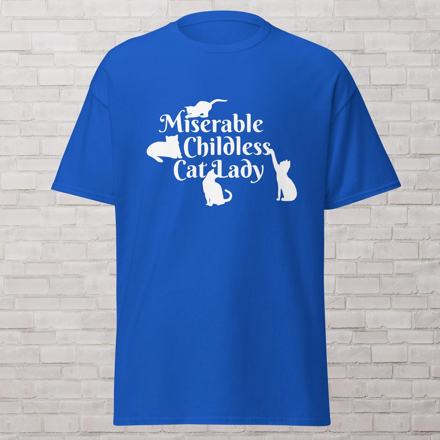 Miserable Childless Cat Lady Democrat Liberal Childfree Genderless Relaxed T-Shirt Plus Sizes Available