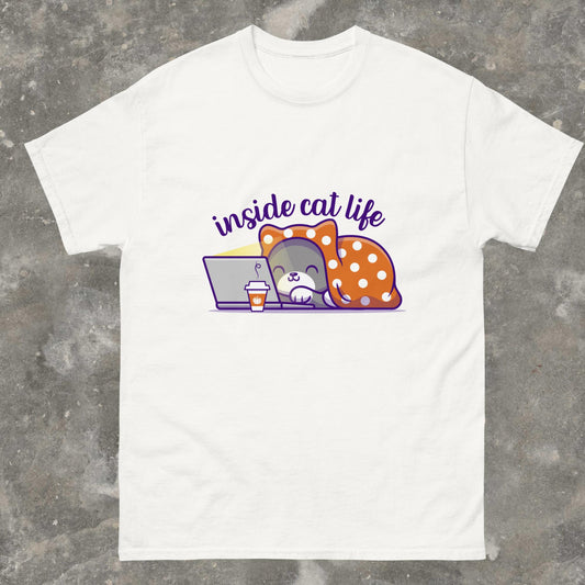 Inside Cat Life Indoor Cat Lover Cat Lady Fall Vibes Unisex classic tee