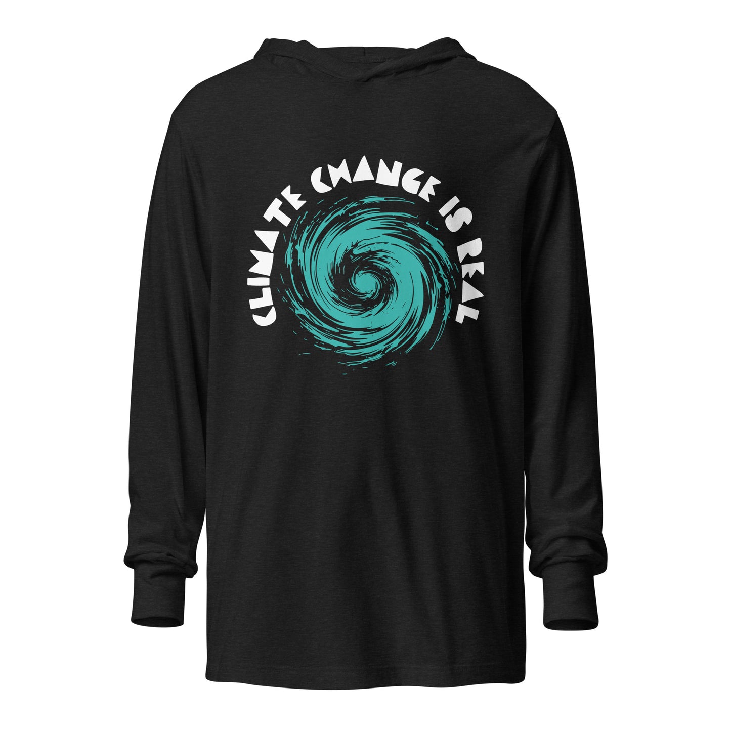 Climate Change is Real Trust Science Pro-Science Hurricane Season Lightweight Hooded long-sleeve tee