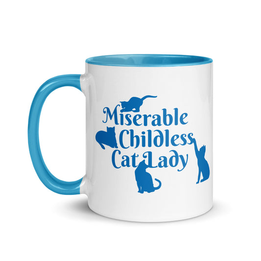 Miserable Childless Cat Lady Democrat Liberal Childfree Vote Blue Mug