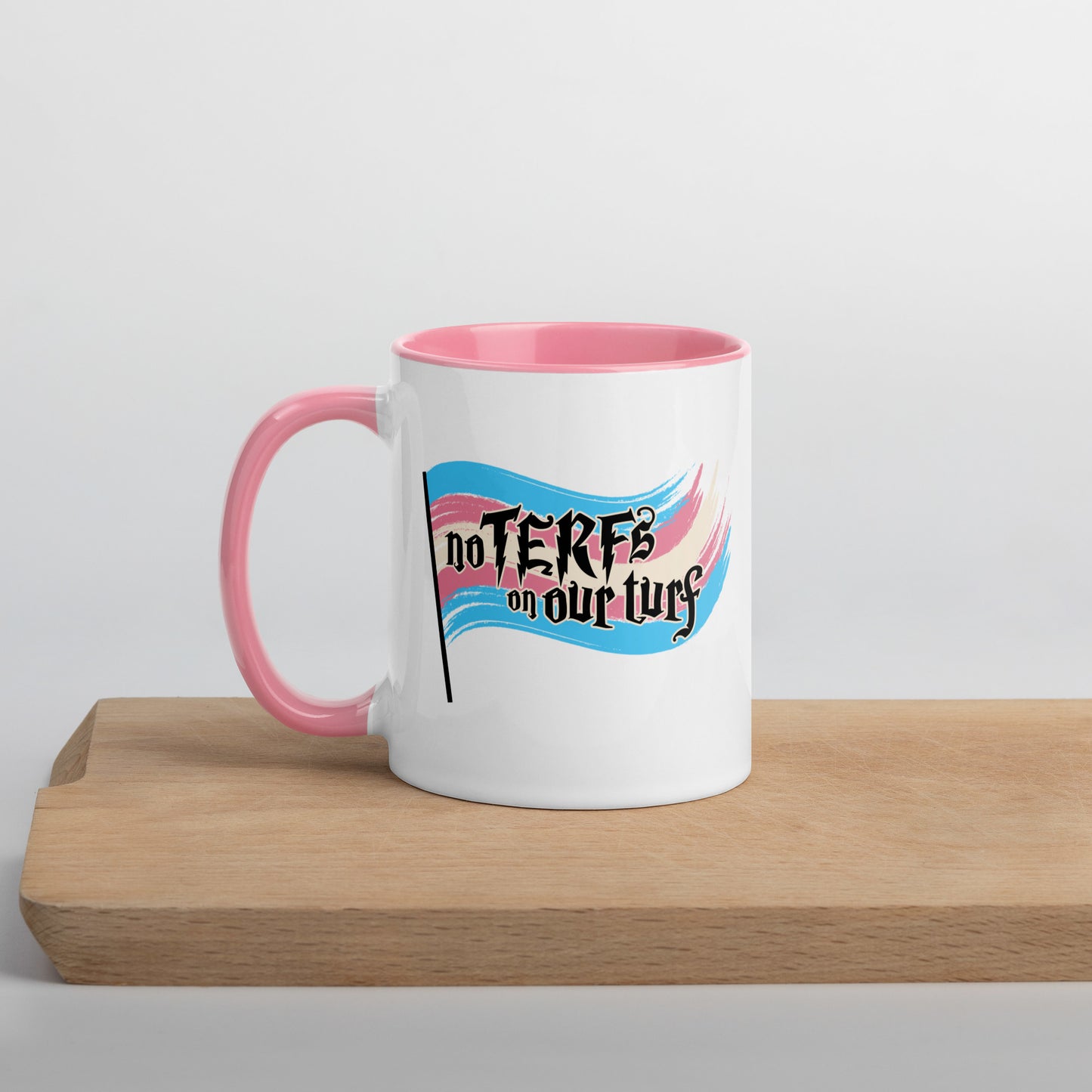 No TERFs on Our Turf Transgender Trans Rights Protect Trans Kids Coffee Mug