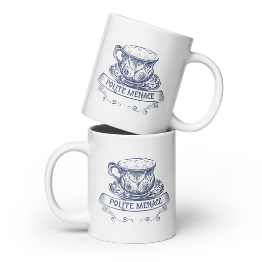 Polite Menace OFMD Fanart White glossy mug in 3 sizes