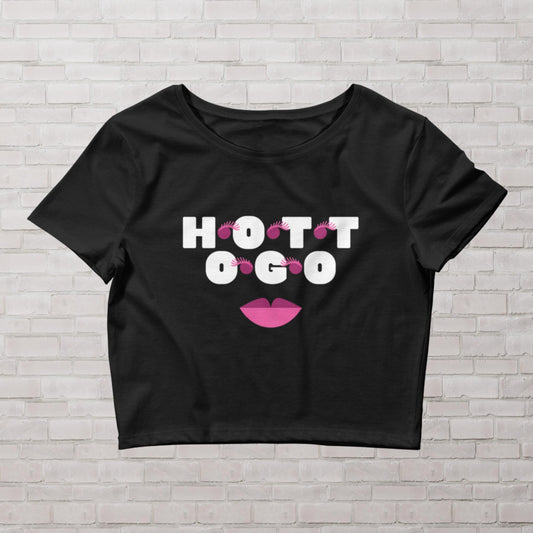 Hot to Go Chappell Roan Inspired HOTTOGO Viral Femme Fit Crop Tee Shirt