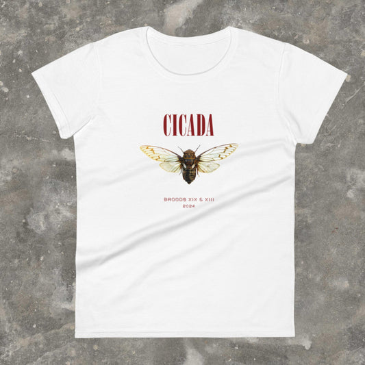 Women's Cicada Invasion 2024 Nirvana Parody short sleeve t-shirt