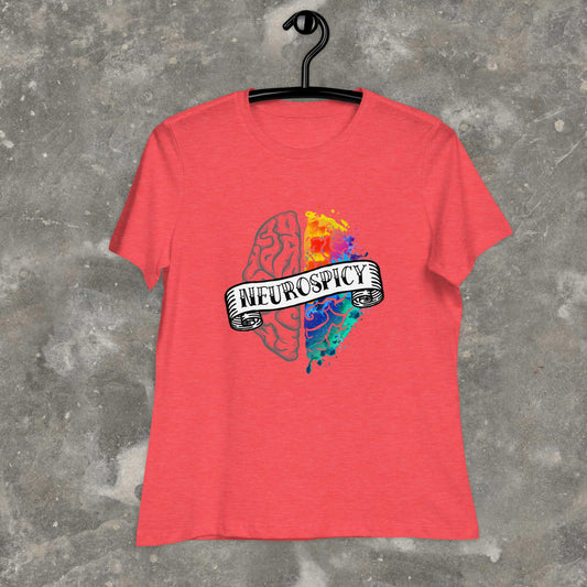 Neurospicy ADHD ASD Neurodiverse Relaxed Femme Fit T-Shirt