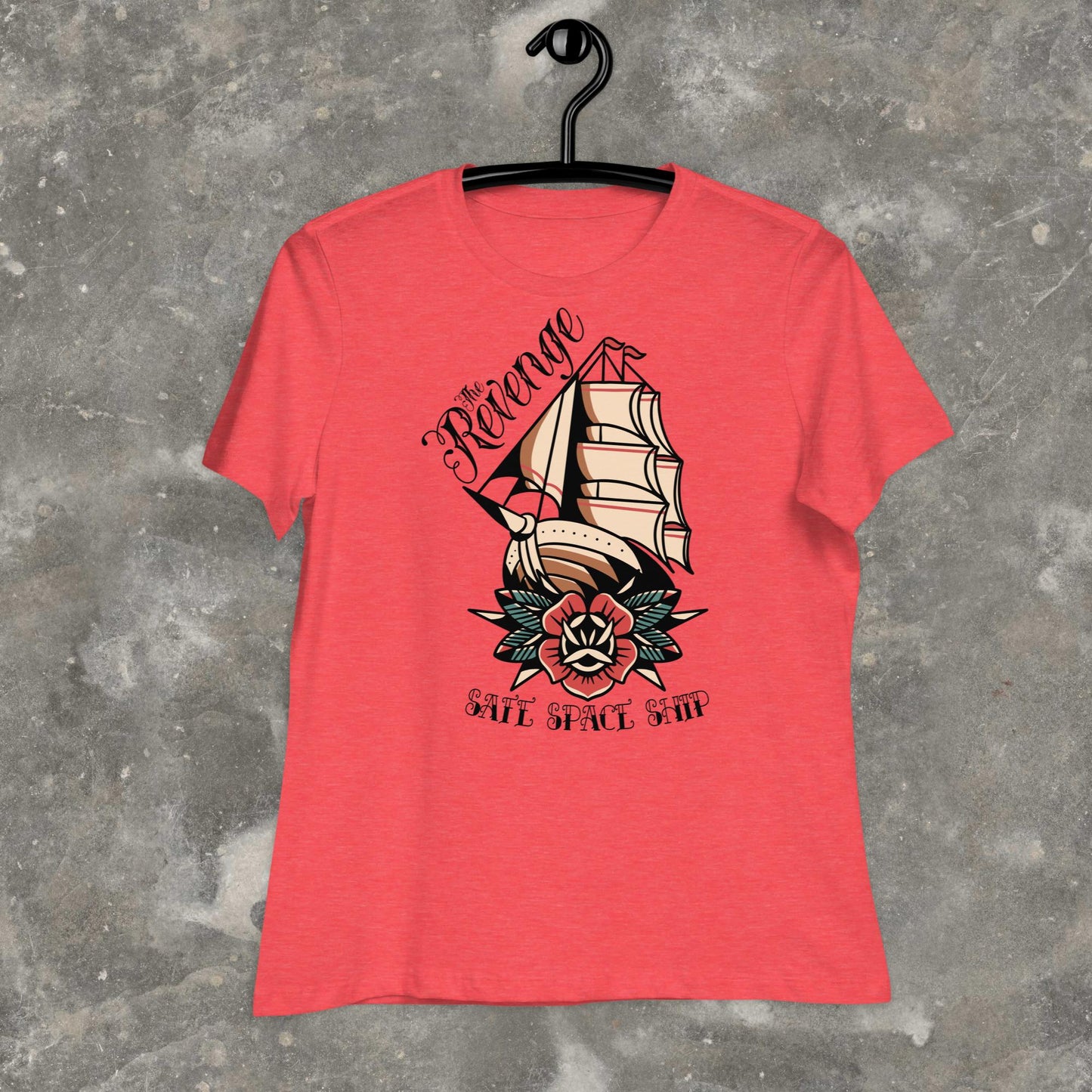 OFMD Our Flag Means Death Blackbonnet Safe Space Ship Revenge Tattoo Femme Fit Relaxed T-Shirt